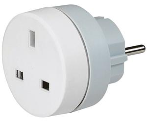 C2G UK to French Standard Electrical Wall Plug Adapter with Safety Shutters 2P+E 16 / 13Amp Fuse