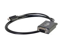 C2G USB C 2.0 to DB9 RS232 Male Null Modem Computer Serial Port Extension Adapter Cable