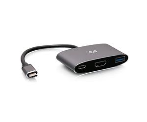 C2G USB C 3-in-1 Mini Dock with HDMI, USB-A, and USB-C Charging, Power Delivery up to 100W, 4K Resolution @ 60Hz
