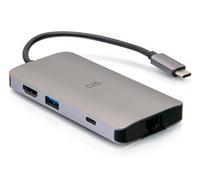 C2G USB-C 8-in-1 Mini Dock with HDMI, 2x USB-A, Ethernet, SD Card Reader, and USB-C Power Delivery up to 100W - 4K 30Hz