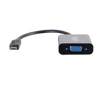 C2G USB C to VGA Adapter for Mac, Lenovo and more, Full HD USB 3.1 USB-C to VGA HD15 Black Adapter