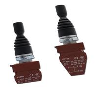 C2MN-T4/F4/T2/F2 22mm Joystick Switch 4 Position 4NO Momentary Self-Latching Spring Return 1Pcs Industrial Control(C2MN-F2)
