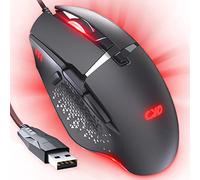 C309 Wired Gaming Mouse for PC, RGB Backlit, 6 Adjustable DPI Up to 7200 DPI, 8 Programmable Silent Click Buttons, Ergonomic Gaming Mice Wired Computer Mouse with 1.6M USB Cable for Laptop/Windows/Mac
