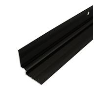 C31 28 x 28mm Anodised Aluminium LVT Stair Nosing Inner Corner for 5mm Flooring - Black, 2.7m