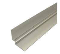 C31 28 x 28mm Anodised Aluminium LVT Stair Nosing Inner Corner for 5mm Flooring - Silver, 2.7m