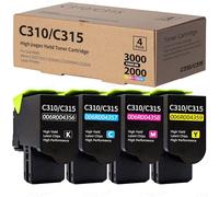C310 C315 High Yield Toner Cartridge 4-Pack Replacement for C310/C315 toner | for Xerox 006R04356 006R04357 006R04358 006R04359, for Xerox C310 C310DNI C310DNIM C315 C315DNI Printer. (BK/C/M/Y)
