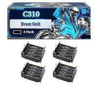 C310 Drum Unit Compatible for Okidata OKI C310dn C310n C330dn C530dn C510DN MC351 MC361 MC361dn MC561 MC561dn Printers, With Chip Large Capacity 20000 Pages (4 Pack Black)