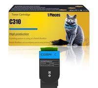 C310 Toner Cartridge Compatible for Xerox C310 C315 Printers, 006R04364 006R0436 006R04366 006R04367 Toner Cartridge Refills 8000 Pages (Cyan)