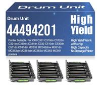 C310dn C330dn C331dn Drum Unit Compatible 44494201 Imaging Drum C510dn C530dn C511dn C531dn for OKI MC351dn MC361dn MC352dn MC561 MC562dnw MC562dn Printers 20000 Pages,3PC-Black