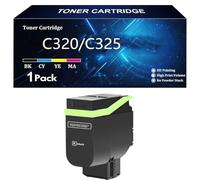 C320 C325 High Yield Toner Cartridges Compatible for 006R04823 006R04820 006R04821 006R04822 for Xerox C320 C325 Toner Cartridges Printer,Black-1 Pack