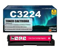 C3210C0 C3210K0 C3210M0 C3210Y0, C3224 Toner Cartridge, Without Chip | Works for Lexmark C3224dw C3326dw C3426dw MC3224adwe MC3224dwe MC3224i MC3326adwe MC3326i Printer,Magenta-1 set
