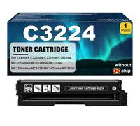 C3210C0 C3210K0 C3210M0 C3210Y0, C3224 Toner Cartridge, Without Chip | Works for Lexmark C3224dw C3326dw C3426dw MC3224adwe MC3224dwe MC3224i MC3326adwe MC3326i Printer,Black-1 set