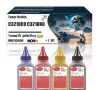 C3210C0 C3210K0 C3210M0 C3210Y0 Toner Refills Compatible with Lexmark MC3224i MC3326adwe MC3326i MC3426adw MC3426i Printers, Replacement Parts Contains Chip and Clear Printing/194(1 Set)