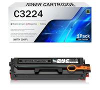 C3224 C3210K0 C3210C0 C3210M0 C3210Y0 Toner Cartridge Compatible for Lexmark C3224 C3326 C3426 MC3224 MC3326 MC3426 MC3224dwe MC3224i MC3326adwe Printers, With Chip(Size:1500Page,Color:Black)