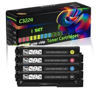 C3224 Compatible for Lexmark Toner Cartridges with Chip C3224dw C3326dw C3426dw MC3224adwe MC3224dwe MC3224i MC3326adwe MC3326i MC3426adw Printers (4-Pack BK/C/M/Y)