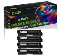 C3224 Compatible for Lexmark Toner Cartridges with Chip C3224dw C3326dw C3426dw MC3224adwe MC3224dwe MC3224i MC3326adwe MC3326i MC3426adw Printers (4 Pack Black)