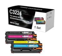 C3224 Toner Cartridge Compatible for Lexmark C3224 C3326 C3426 MC3224 MC3326 MC3426 Printers, C3220K0 C3220C0 C3220M0 C3220Y0 Toner Cartridge Refills,Set-1500 Pages