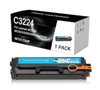 C3224 Toner Cartridge Compatible for Lexmark C3224 C3326 C3426 MC3224 MC3326 MC3426 Printers, C3220K0 C3220C0 C3220M0 C3220Y0 Toner Cartridge Refills,M-1500 Pages