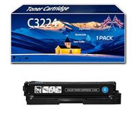 C3224 Toner Cartridge Compatible for Lexmark C3224 C3326 C3426 MC3224 MC3326 MC3426 Printers, High-Definition Printing Effect with Chip (1 Pack Cyan)