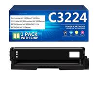 C3224 Toner Cartridge Compatible Replacement for C3210K0 C3210C0 for Lexmark C3326dw C3426dw C3224dw MC3224adwe MC3326adwe MC3426adw MC3224i MC3326i MC3426i MC3224dwe Printer ((No Chip)),Black-H