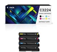 C3224 Toner Cartridge No Chip Compatible for Lexmark C3224dw C3326dw MC3224 MC3326 MC3224dwe MC3224i MC3326i Series Printer, Replacement for C3210 Toner(Size:1Pack,Color:1 Set)