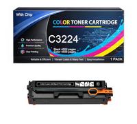C3224 Toner Cartridge with Chip Compatible for Lexmark MC3224 C3220K0 C3220C0 C3220M0 C3220Y0 High Yield 4500pages Work with C3224 C3326 C3426 MC3224 MC3326 MC3426 Printers