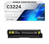 C3224 Toner Cartridge with Chip High Yield Compatible for Lexmark C3224dw C3224dwe C3326dw MC3224dwe MC3224i MC3326i Printer Replacement for C3210HK0/C0/M0/Y0 Ink Toner Se(Size:3500Page,Color:Yellow)
