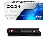 C3224 Toner Cartridge with Chip High Yield Compatible for Lexmark C3224dw C3224dwe C3326dw MC3224dwe MC3224i MC3326i Printer Replacement for C3210HK0/C0/M0/Y0 Ink Toner Se(Size:3500Page,Color:Magenta)