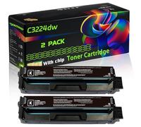 C3224dw Compatible for Lexmark Toner Cartridge with Chip C3224dw C3326dw MC3224adwe MC3224dwe Printers (2 Pack Black)