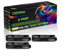 C3224dw Compatible for Lexmark Toner Cartridge with Chip MC3226adwe MC3326adwe MC3326i Printers (3 Pack Black)