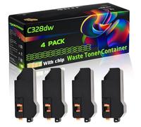 C328dw Compatible for Xerox Waste Toner Container with Chip Apeos C328df C328dw C328 C328dw C325Z C325dw C320Z Apeosprint C325dw Printers (4 Pack Black)