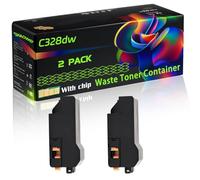 C328dw Compatible for Xerox Waste Toner Container with Chip Apeos C328df C328dw C328 C328dw C325Z C325dw C320Z Apeosprint C325dw Printers (2-Pack Black)