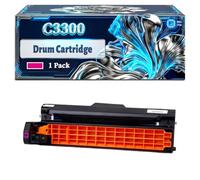 C3300 Drum Cartridge Compatible for Okidata OKI C3300 C3400 C3450 C3400n C3600 Printers, With Chip Large Capacity 15000 Pages (1 Pack Magenta)