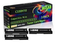 C330H10 Compatible for Lexmark Toner Cartridges with Chip C3326 C3326dw MC3326 MC3326i Printers (3 Pack Black)