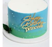 C337 Happy Birthday Princess Cake Side Decoration, Queen Cupcake Toppers, Acrylic Golden Queen Toppers for Wedding Anniversary Engagement Bridal Shower Princess party Decor Supplies