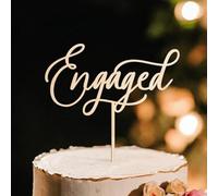 C348 Engaged Cake Topper, We're Engaged Cake Pick,Bridal Shower Cake Picks, Wedding Anniversary Bridal Shower Bachelorette Party Cake Decorations,Dessert Decor, DIY Cake Decoration