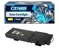 C3760N Toner Cartridges Compatible for Dell C3760DN C3760DNF C3760N C3765DNF Printers, With Chip Large Capacity 8000 Pages (1 Pack Yellow)
