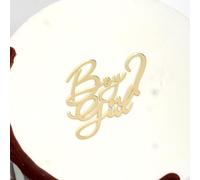 C392 Gold Acrylic Boy or Girl? Cake Topper, Gender Reveal Cake Topper, Glitter Baby Shower Party Decorations for Baby Shower, Pregnancy, 1st Birthday Party welcome Baby Supplies
