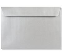 C4 Coloured Envelopes Perfect for A4 Christmas Cards Greeting Cards Invitations Office Use Peel & Seal Mailing Envelopes 324mm x 229mm Pack of 25 (Metallic Silver)