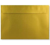 C4 Coloured Envelopes Perfect for A4 Christmas Cards Greeting Cards Invitations Office Use Peel & Seal Mailing Envelopes 324mm x 229mm Pack of 25 (Metallic Gold)