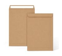 C4 Manilla Pocket Peel & Seal Envelopes - A4 Brown Mailing Envelopes for Documents, Letters & Office Post - Strong Self Seal Kraft Postal Wallets (25)