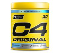 C4 Original Beta Alanine Sports Nutrition Bulk Pre Workout Powder for Men & Women | Best Pre-Workout Energy Drink Supplements | Creatine Monohydrate | Icy Blue Raspberry | 30 Servings