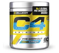 C4 Original Pre Workout Powder, Bubblegum, 60 Servings | Zero Sugar Pre Workout Energy Drink Powder with 150mg Caffeine, 1500mg Creatine Monohydrate, 1600mg Beta Alanine