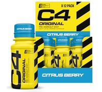 Cellucor C4 Original Pre-Workout Shot, Citrus Berry - 12 x 60 ml.