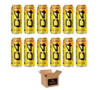 C4 Performance Drink - Sugar Free Energy Drink with Caffeine, Betaine, Taurine & B Vitamins - Pre Workout Flavoured Energy Drink | Low Calorie Soft Drink 500ml - (Pack 12, Pineapple Head)