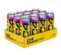 C4 Performance Energy Cosmic Rainbow 500ml (12 Pack) Price Marked | Sugar Free | 160mg Caffeine, 250mg Betaine & 1050mg Taurine | Low Calorie Energy Drink for Focus & Performance