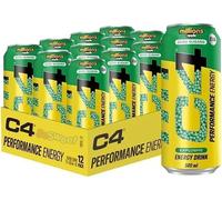 C4 Performance Energy Drink, Zero Sugar, Millions Apple Flavour, 500ml, Pack of 12