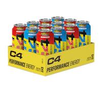 C4 Performance Energy Drinks Millions Bubblegum/Strawberry 500ml (12 Pack) | Sugar Free Energy Drink with 160mg Caffeine, 250mg Betaine, 1050mg Taurine | Low Calorie Fizzy Drinks for On The Go Energy