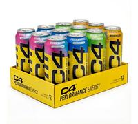 C4 Performance Energy Drinks Mixed Variety Pack 500ml (12 pack) | Sugar Free Energy Drink with 160mg Caffeine, 250mg Betaine, 1050mg Taurine | Low Calorie Fizzy Drinks for On the Go Energy and Focus
