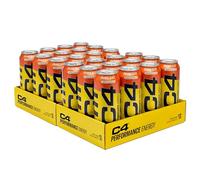 C4 Performance Energy Drinks Orange Slice 500ml (24pack) | Sugar Free Energy Drink with 160mg Caffeine, 250mg Betaine, 1050mg Taurine | Low Calorie Fizzy Drinks for On the Go Energy and Focus